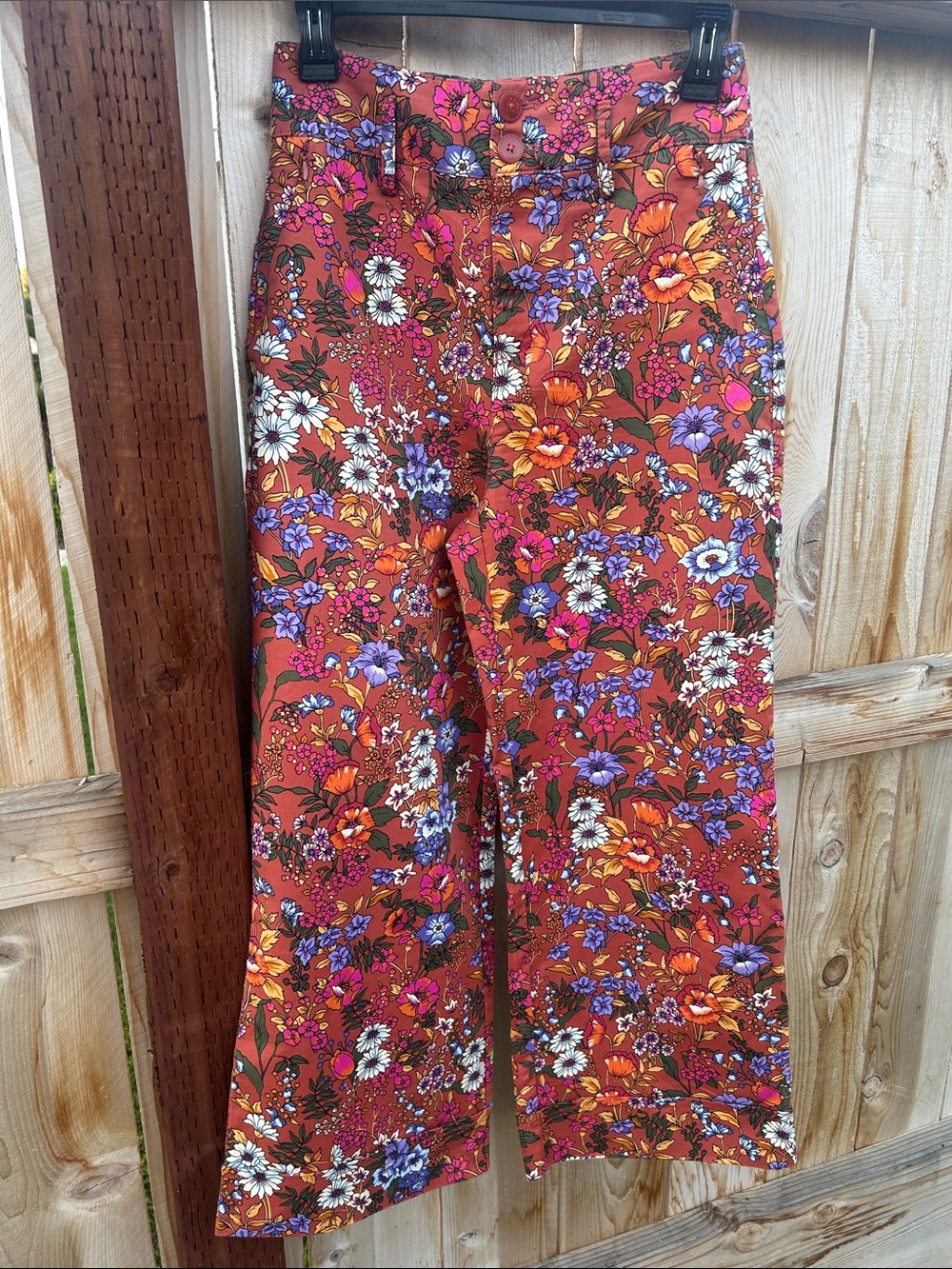 Maeve by Anthropologie Floral Wide Leg Crop Pants